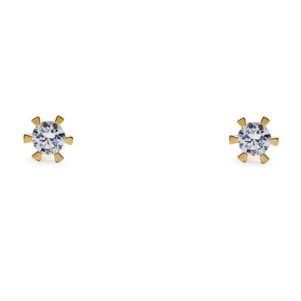 14 Karat Guld Ørestikker fra Smykkekæden med Diamanter DMB0106RG585