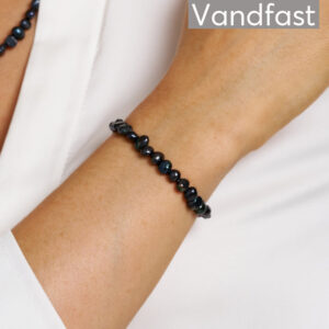ANNEBRAUNER BLACK Pearl Armbånd 18K Guldbelagt