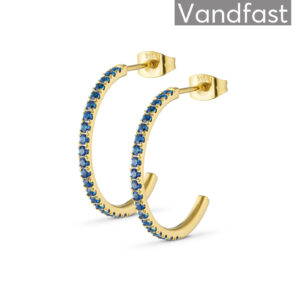 ANNEBRAUNER Creole Love Sapphire Øreringe 18K Guldbelagt