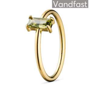 ANNEBRAUNER Deluxe Petite Peridot Ring 18K Guldbelagt - 48