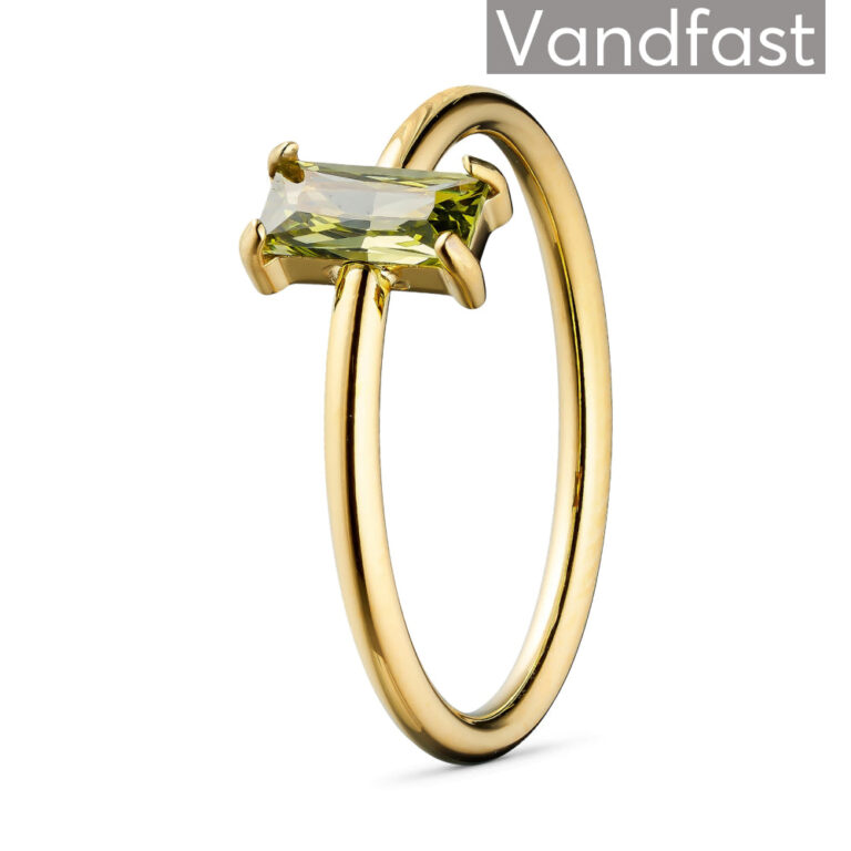 ANNEBRAUNER Deluxe Petite Peridot Ring 18K Guldbelagt - 48