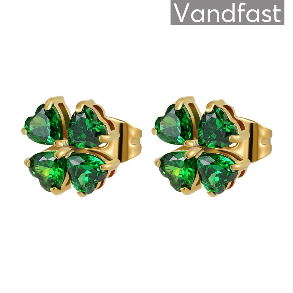 ANNEBRAUNER Firkløver Studs Øreringe 18K Guldbelagt