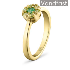 ANNEBRAUNER Flower Apple Green Ring 18K Guldbelagt - 48
