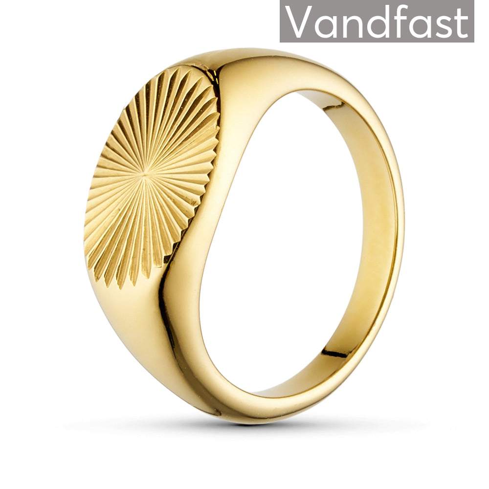 ANNEBRAUNER Oval Sun Ring 18K Guldbelagt - 50