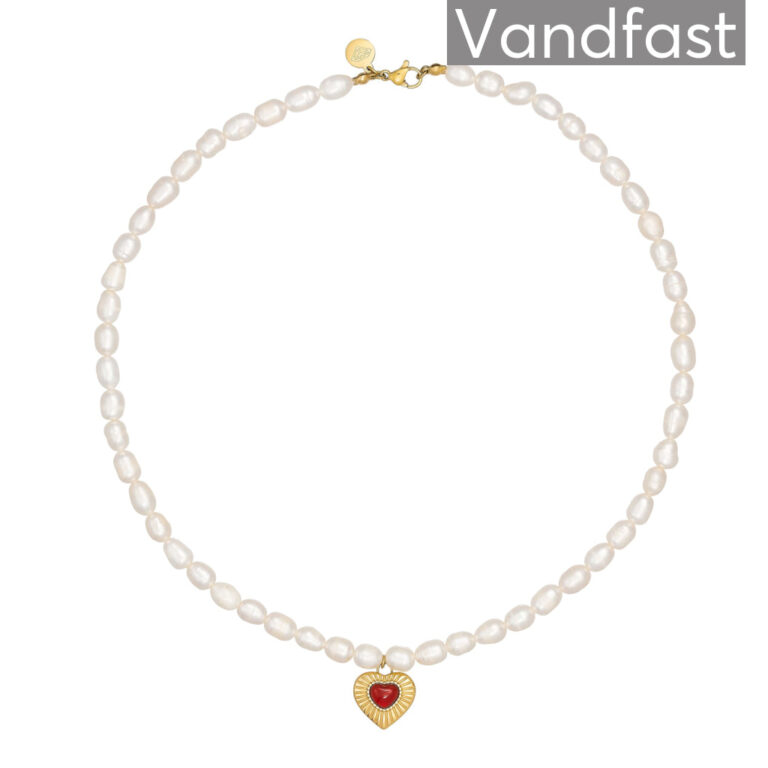 ANNEBRAUNER Pearl Heart LIMITED EDITION Halskæde 18K Guldbelagt