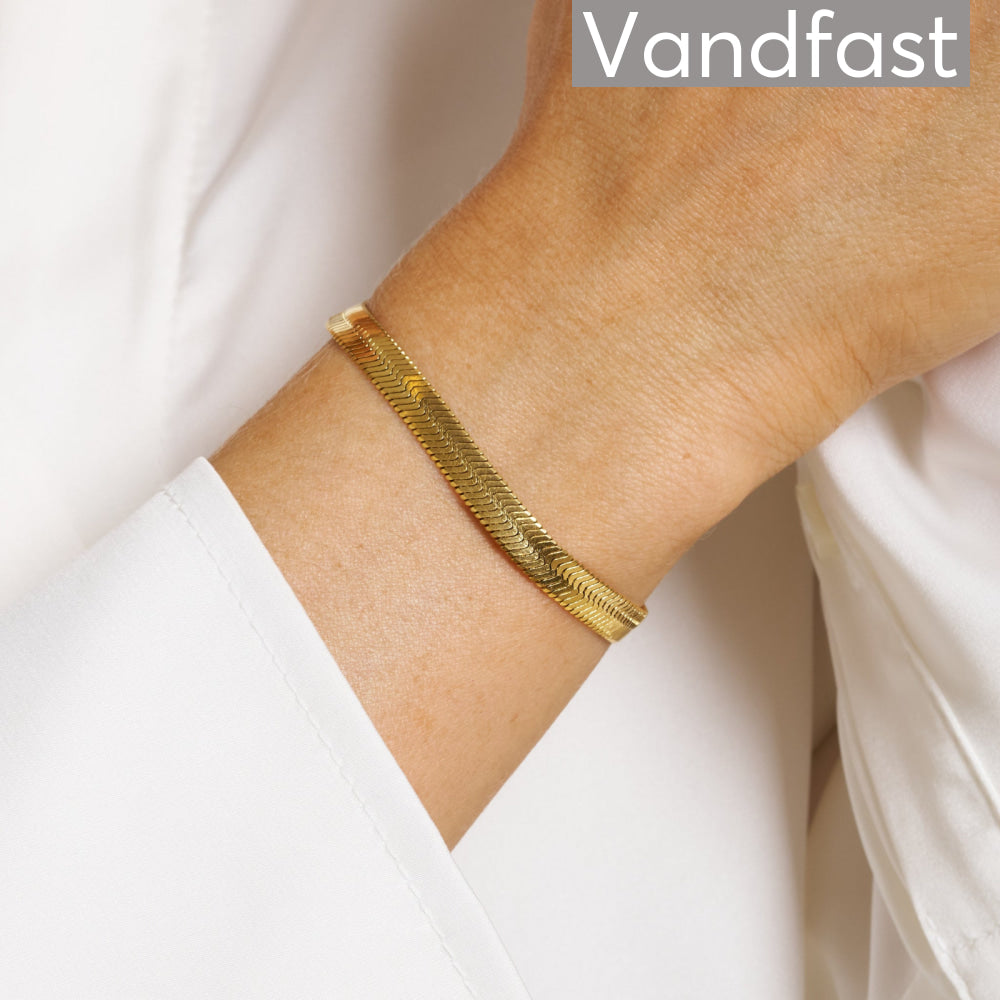 ANNEBRAUNER Snake Armbånd 18K Guldbelagt - 6 mm