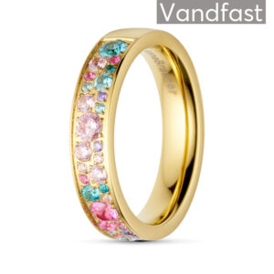 ANNEBRAUNER Sparkling Pink/Violet Ring 18K Guldbelagt - 48
