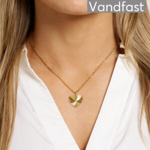 ANNEBRAUNER Sun Texture Heart Halskæde 18K Guldbelagt