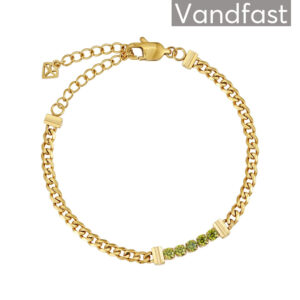 ANNEBRAUNER Tennis Panzer Peridot Armbånd 18K Guldbelagt