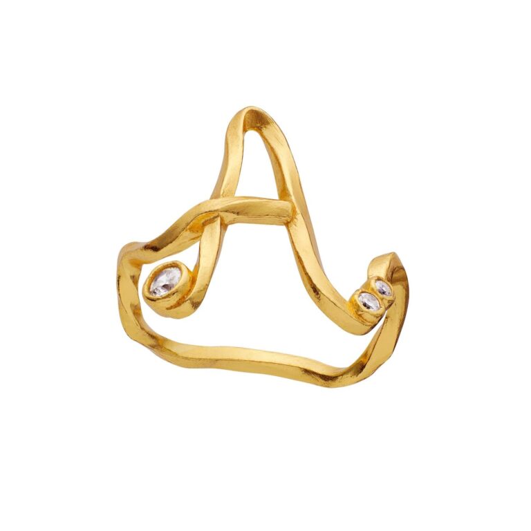 Alfabet Ring, A - Forgyldt