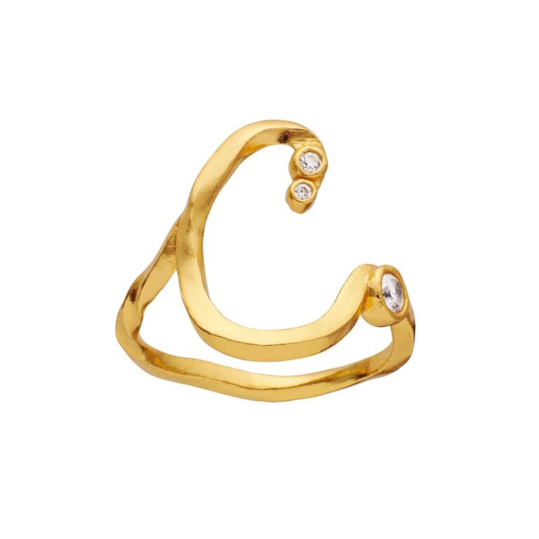Alfabet Ring, C - Forgyldt
