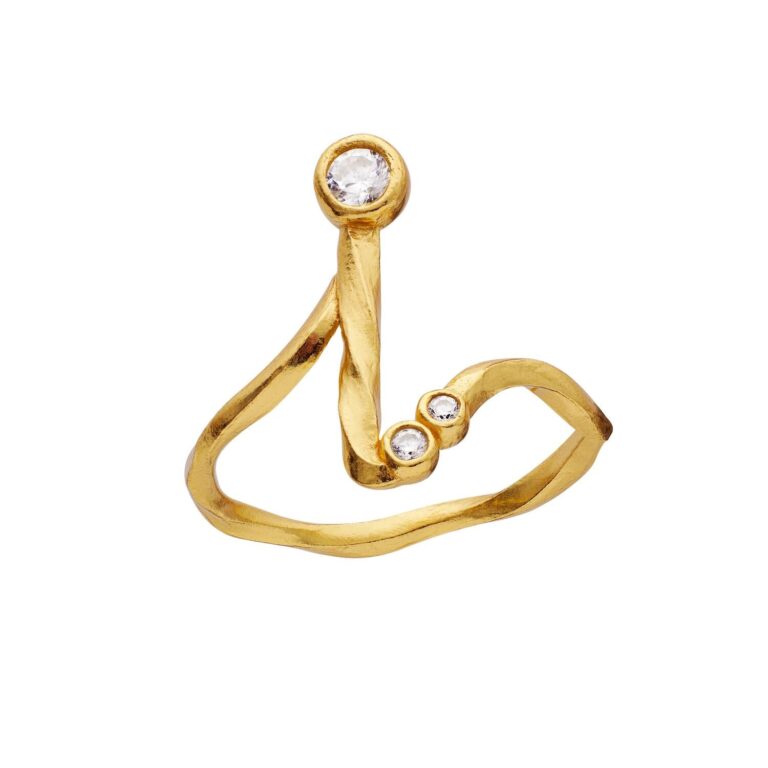 Alfabet Ring, I - Forgyldt