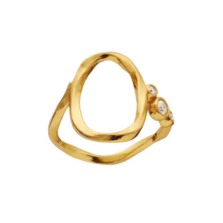 Alfabet Ring, O - Forgyldt