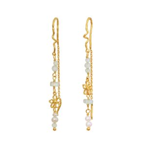 Alfrida hængeøreringe - forgyldt