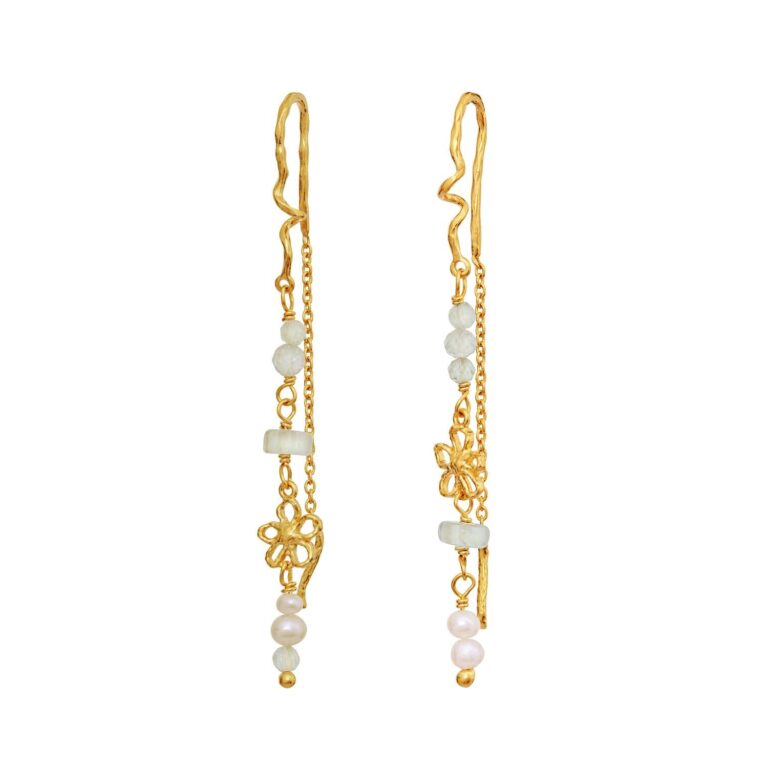 Alfrida hængeøreringe - forgyldt