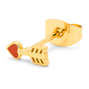 Amor ørestik - forgyldt/rød