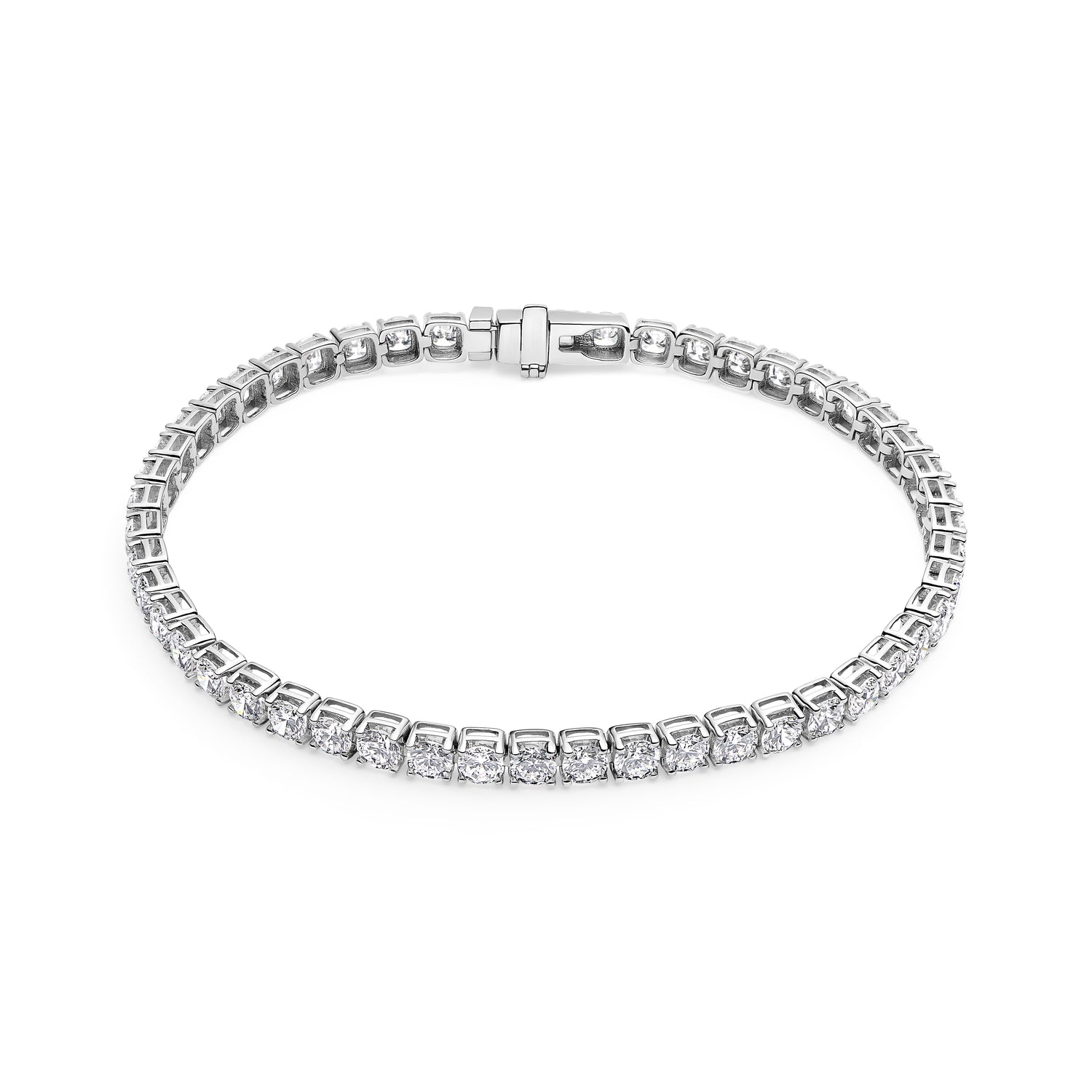 Armbånd Diamante Tennis - 14 kt. guld el. hvidguld 5.64-6.72 ct TW G-H VS lab-grown diamanter