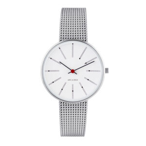 Arne Jacobsen Bankers Watch Ø34 Unisexur i stål med mesh lænke