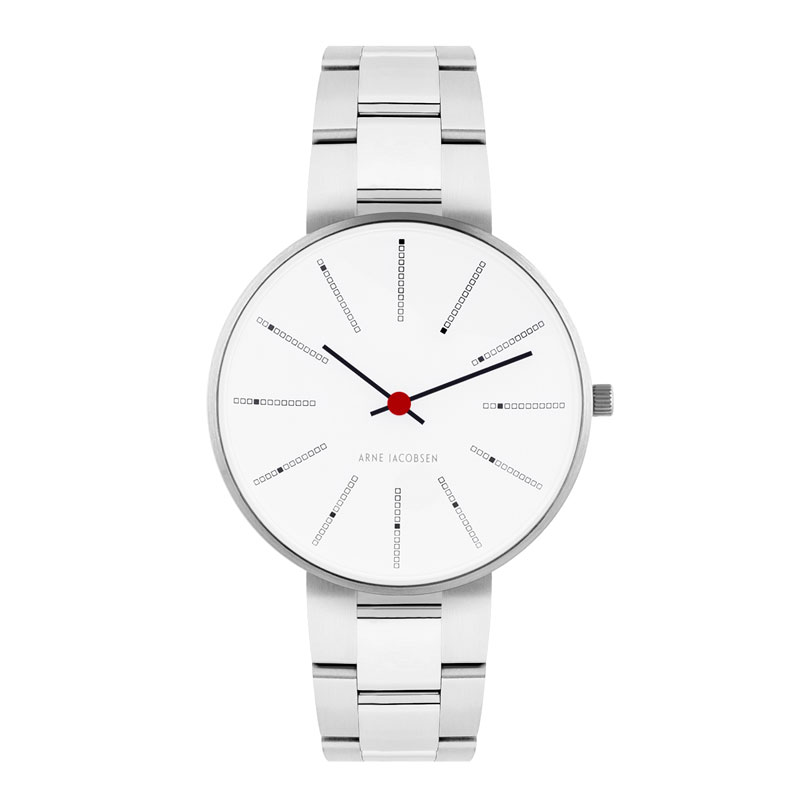 Arne Jacobsen Bankers Watch Ø34 armbåndsur med lænke
