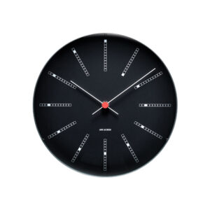 Arne Jacobsen Bankers sort vægur ø 21 cm