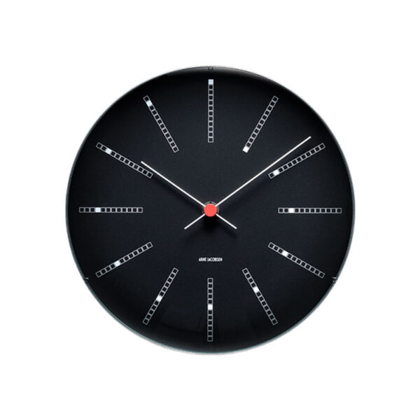 Arne Jacobsen Bankers sort vægur ø 21 cm