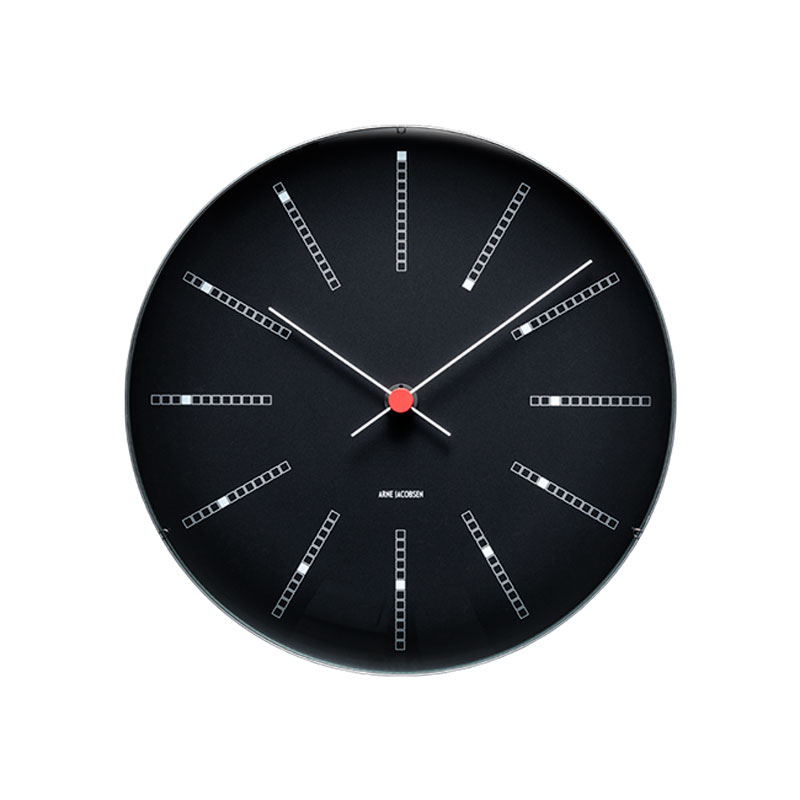 Arne Jacobsen Bankers sort vægur ø 21 cm