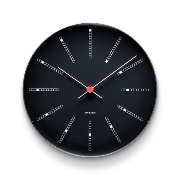 Arne Jacobsen Bankers sort vægur ø 29 cm