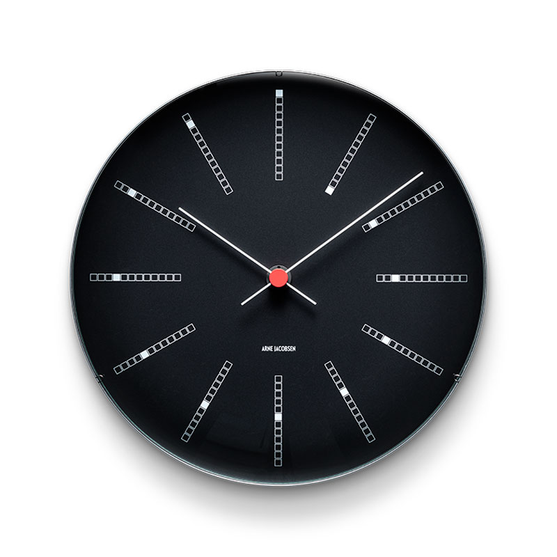 Arne Jacobsen Bankers sort vægur ø 29 cm