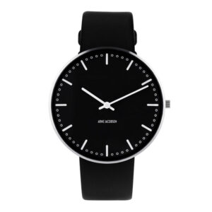 Arne Jacobsen City Hall Watch Ø 40 mm Unisexur, med sort rem