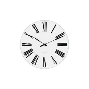 Arne Jacobsen Roman vægur med hvid skive, Ø16 cm