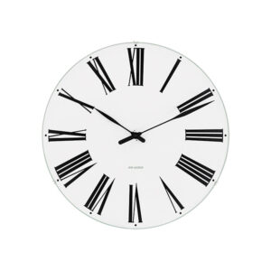 Arne Jacobsen Roman vægur med hvid skive, Ø21 cm