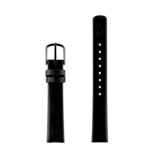 Arne Jacobsen sort læderrem med sort stål spænde, passer til Ø 30 mm
