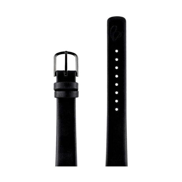 Arne Jacobsen sort læderrem med sort stål spænde, passer til Ø 34 mm