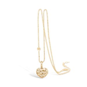 BLOSSOM hjertevedhæng i forgyldt, 45 cm