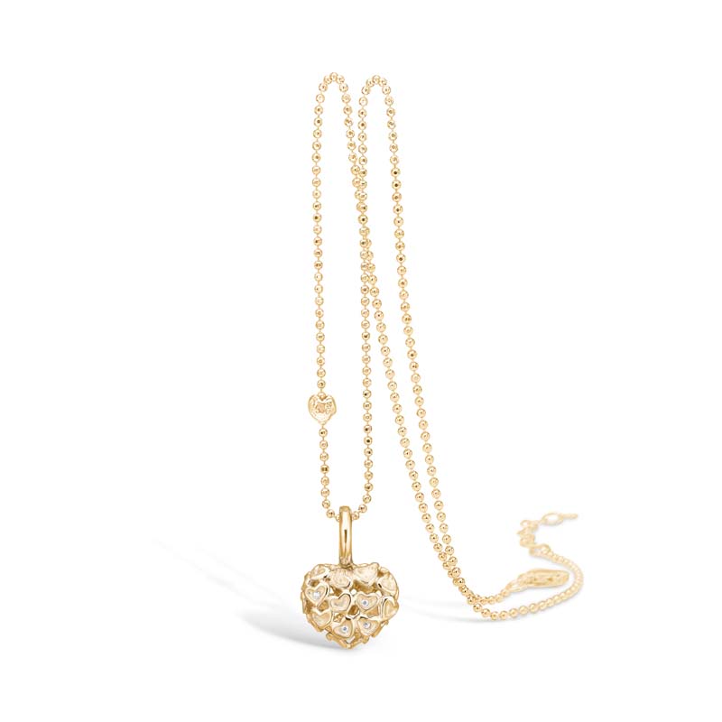 BLOSSOM hjertevedhæng i forgyldt, 45 cm