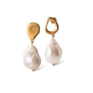 Baroque Pearl Earring | Forgyldt Fra Enamel Copenhagen