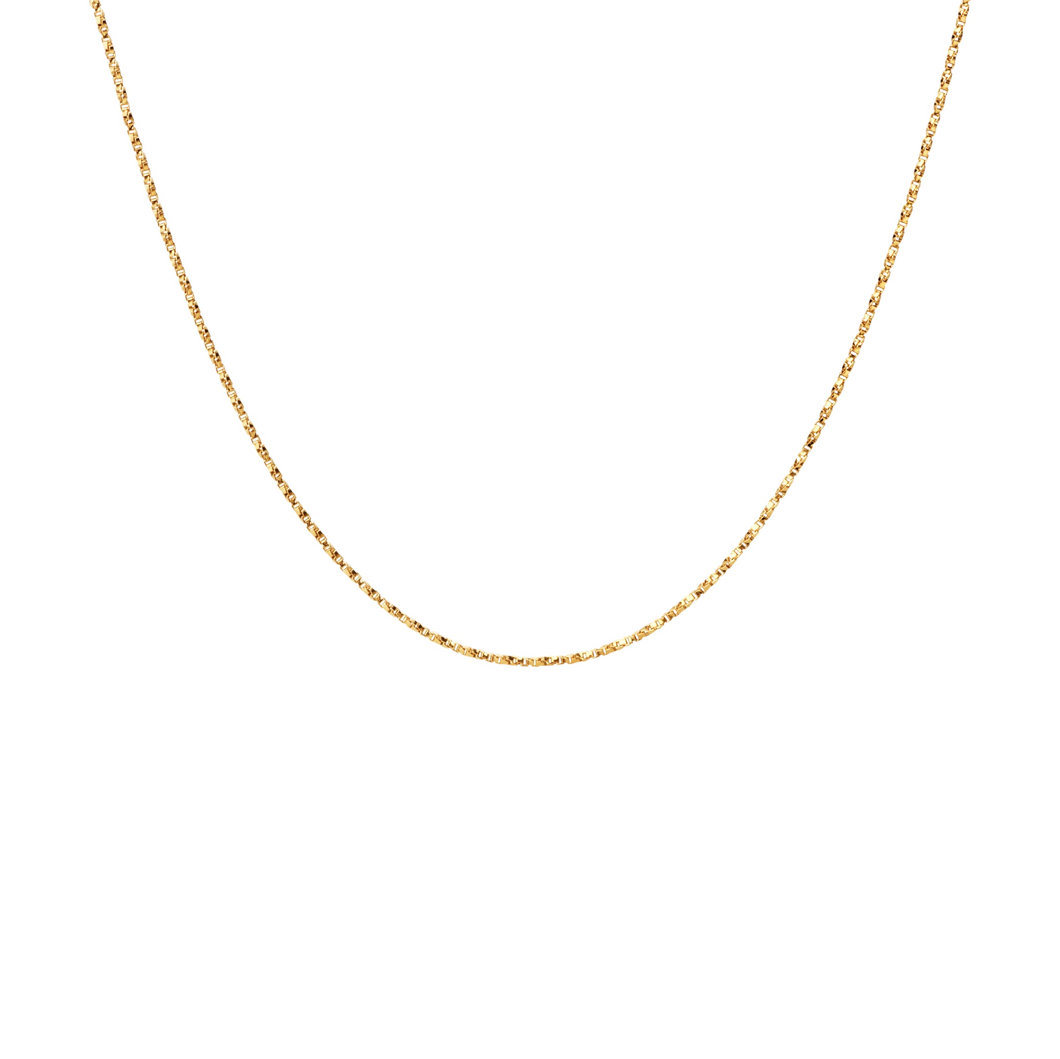 Basic Puffer halskæde - forgyldt