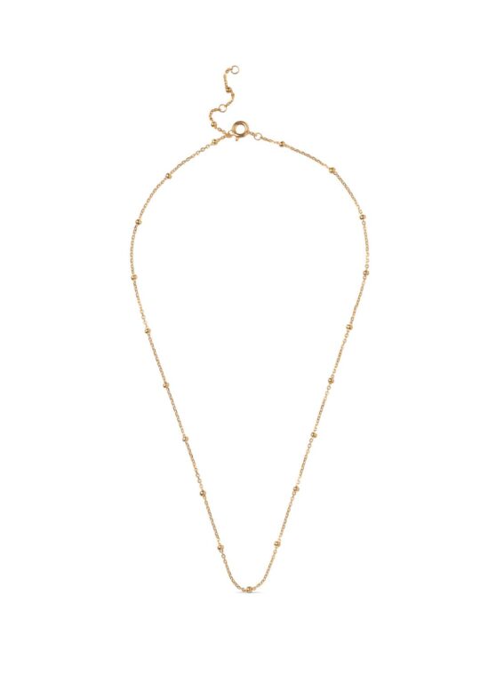 Beaded Chain halskæde - forgyldt