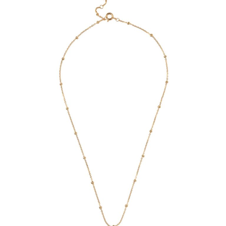 Beaded Chain halskæde - forgyldt