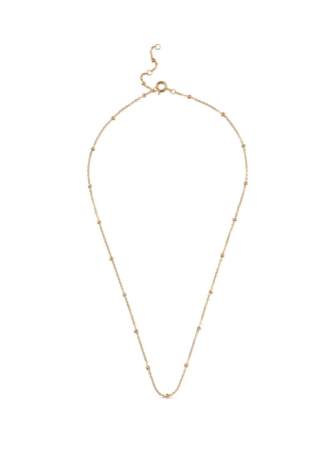 Beaded Chain halskæde - forgyldt