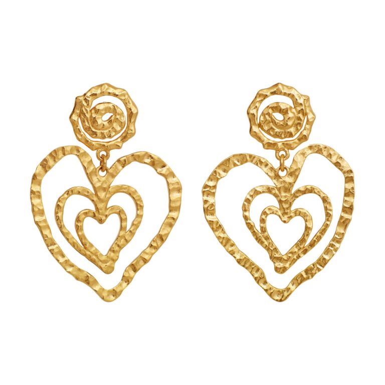 Beate hængeøreringe - forgyldt