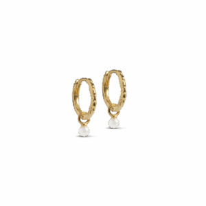 Belle Pearl øreringe - Pearl/forgyldt