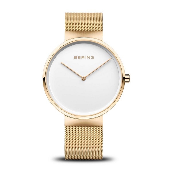 Bering - Classic unisex ur i børstet og poleret gulddublé Ø39 mm
