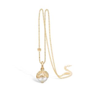 Blossom Copenhagen 14kt vedhæng hvid perle, 80 cm