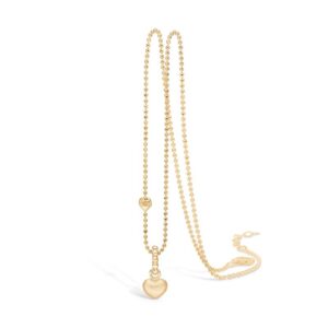 Blossom Copenhagen 9 kt mat guld hjerte -45 cm, lille