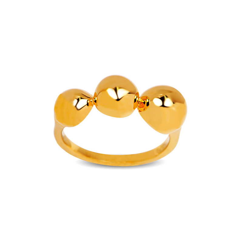 Blossom Copenhagen Classic ring i forgyldt med kugler