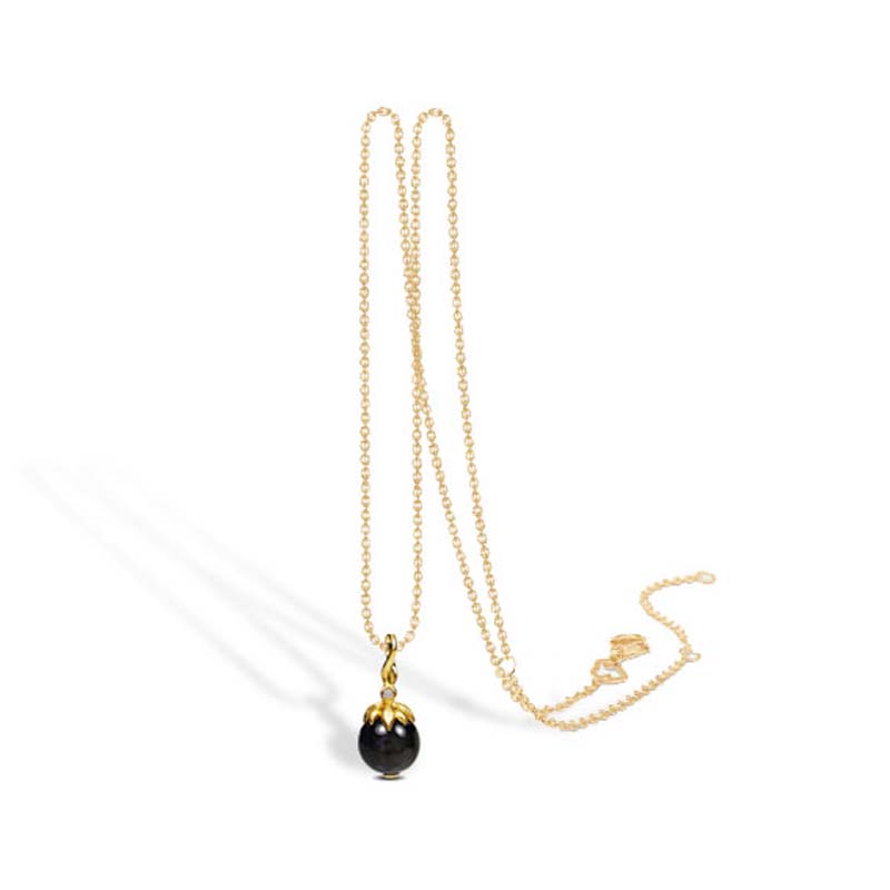 Blossom Copenhagen Forrest halskæde i forgyldt med labradorit og cubic zirkonia