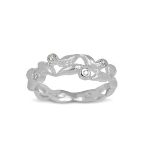 Blossom Copenhagen Forrest ring i sølv med cubic zirkonia