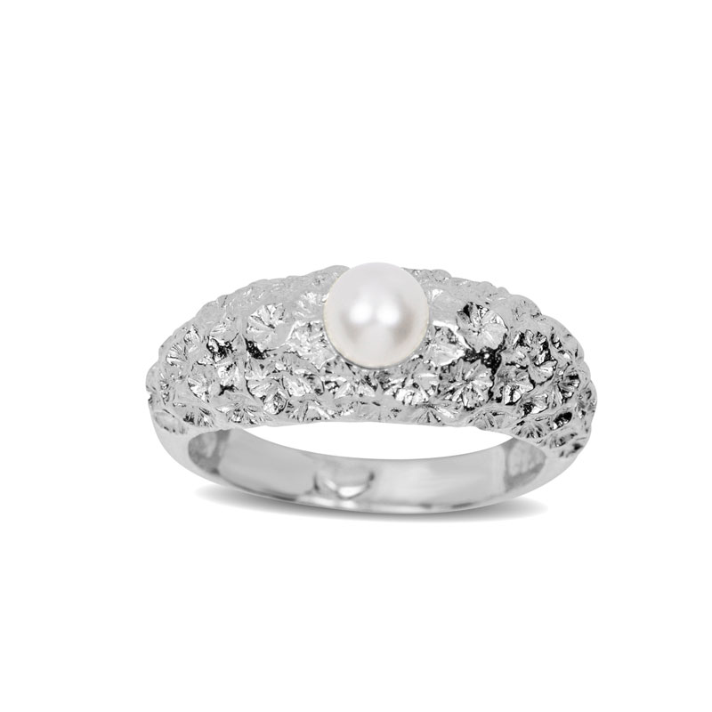 Blossom Copenhagen Sey Pearl ring i sølv med ferskvandsperle
