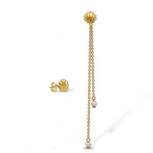 Blossom Copenhagen Sey Shell forgyldte øreringe